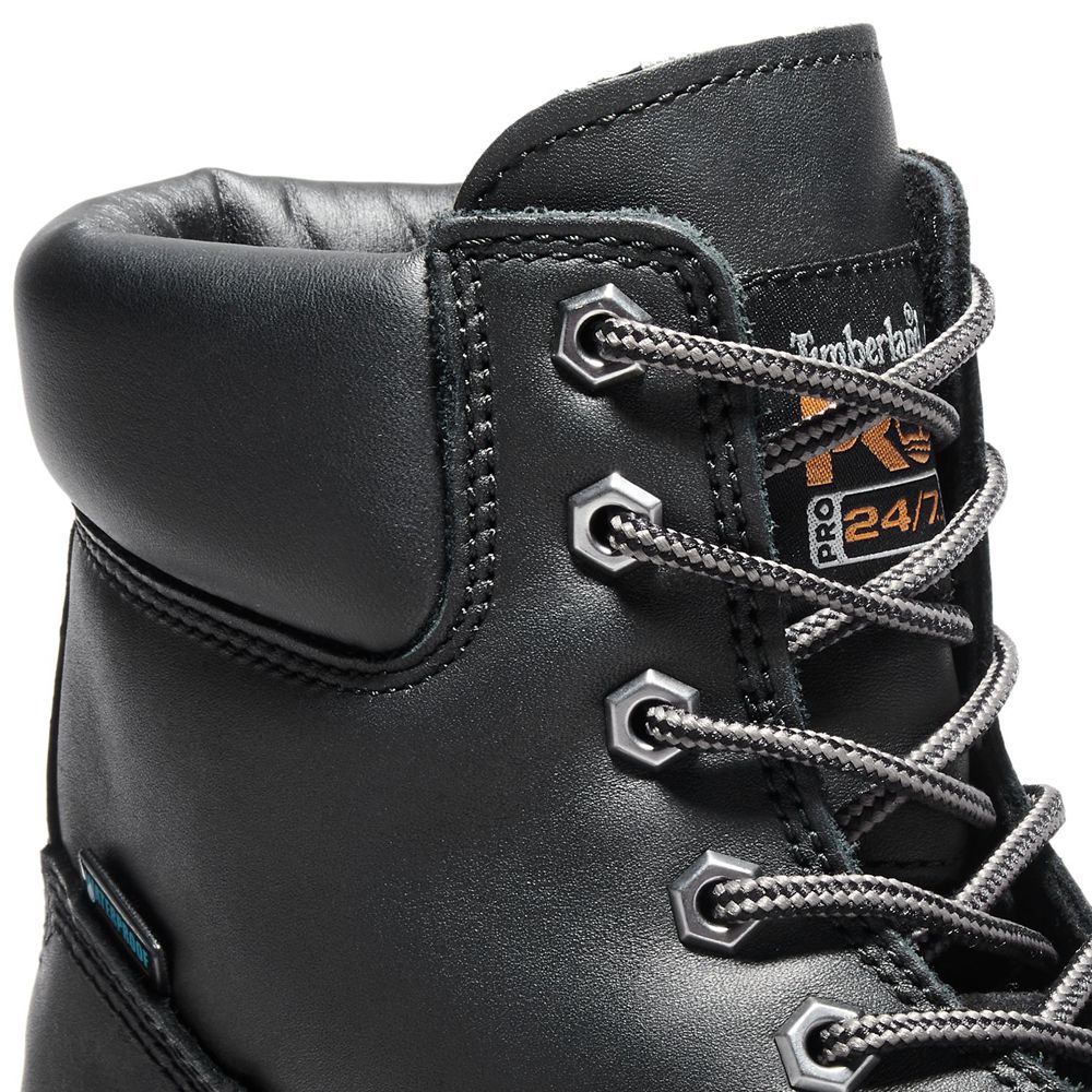 Timberland Mens Pro Boots Direct Attach 6\" Soft Toe - Black - India MI9801235